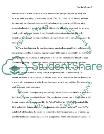 Who Are the Animals in Animal Experiments