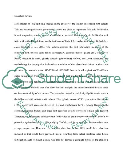 What is the Relationship between Folic Acid and Birth Defects