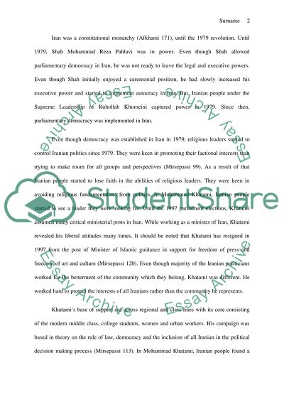 Mohammad Khatami Was the Fifth President of Iran