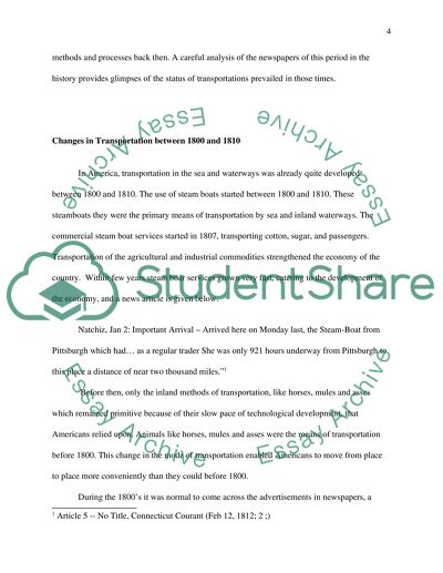 Changes in American Transportation