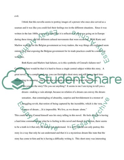 Criticize Conrads novel Heart of Darkness