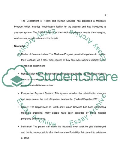 SWOT Analysis of Federal Registry Department of Health and Human Services