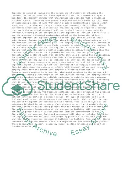 Business Analysis of Capstone