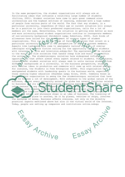 Strategy for Growth for a Students Society