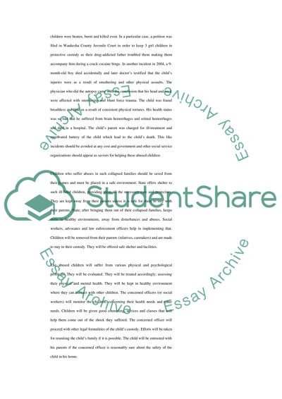 The State Removing Children from Their Parents