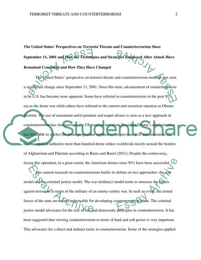 Terrorist Threats and Counterterrorism Response to a Terrorist Attack