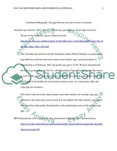 The Pay Gap Between Men and Women in Australia