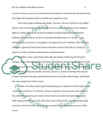 Six Toxic Beliefs That Will Ruin Your Career