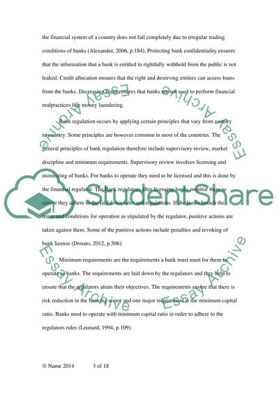 Requirements for Bank Regulations