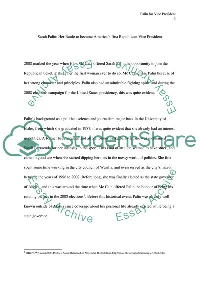 Palin for Vice President