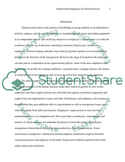 Empowering Employees on Team Processes