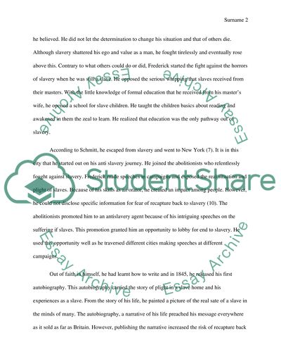 Frederick Douglass and His Activism