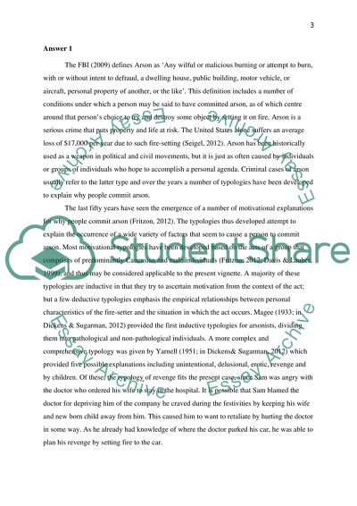 Analysis of the Typology of a Crime