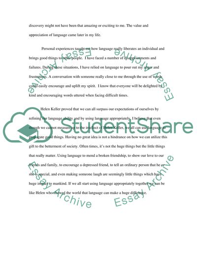 Reflections on the Works of Helen Keller