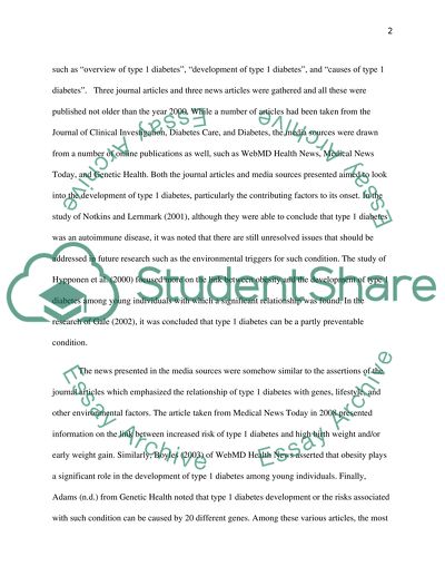 The Development of Type 1 Diabetes
