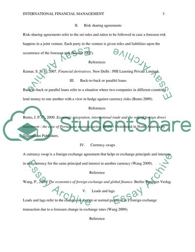 International Financial Management - Assignment Question