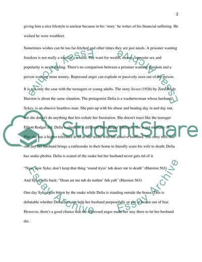 Analysis of Psychological Background in Rodgers Case, the character of Sykes from Sweat by Zora Neale Hurston