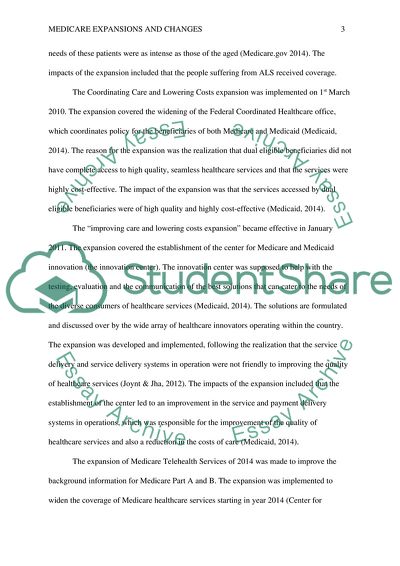 Medicare Expansions and Changes