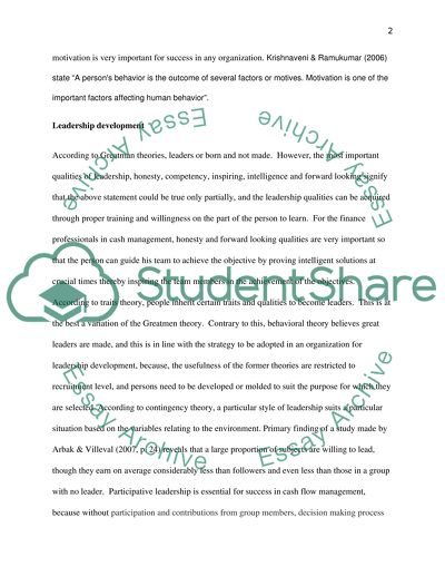 Cash Flow Management in Retail Chain