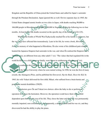 Kenzaburo Oes A Personal Matter