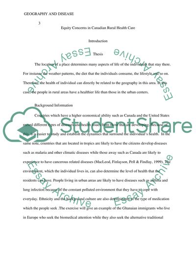 Equity Concerns in Canadian Rural Health Care