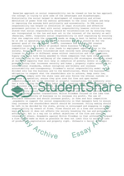 The Concept of Corporate Social Responsibility