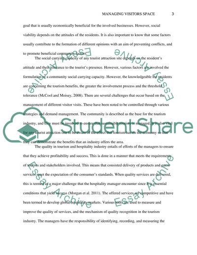 Managing visitors space