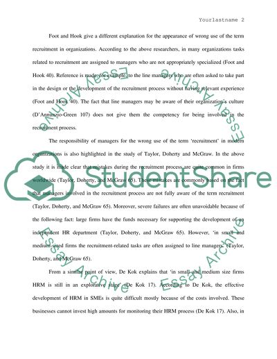 Recruitment: Filling a Job Vacancy