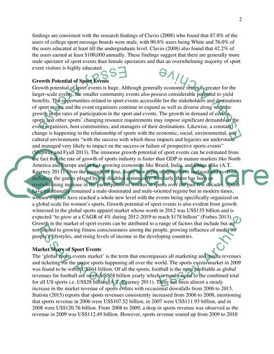 The Sport Events Sector