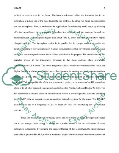 HAARP Controversy and Conspiracy Theory