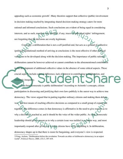 Does True Democracy Require a Functioning System of Rational Public Deliberation