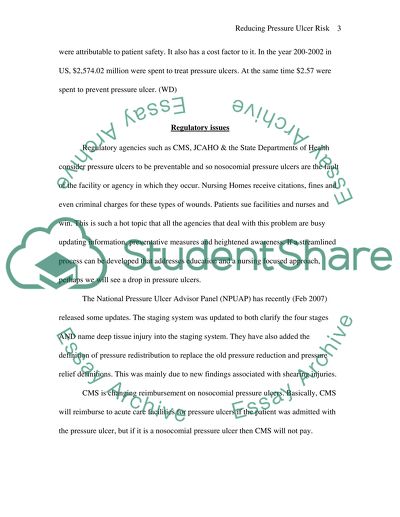 Pressure Ulcers Risk Management