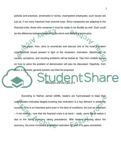 Organization Issues: Whos to Blame