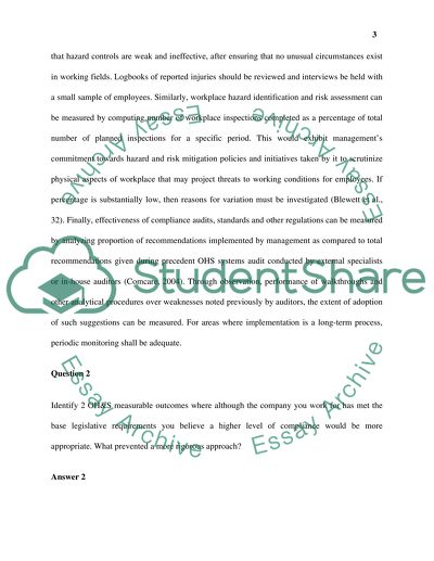 Occupational Health and Safety