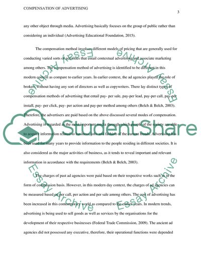 Compensation of Advertising