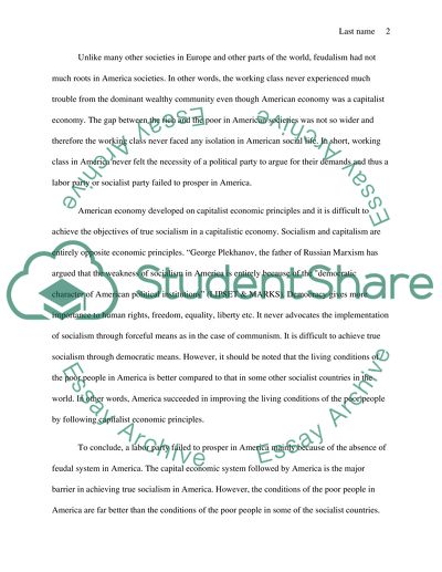 Why Did Socialism Fail in the United States