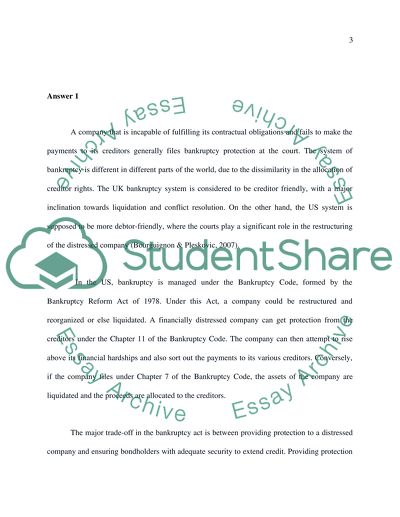 Value. Bankruptcy. Investment Price