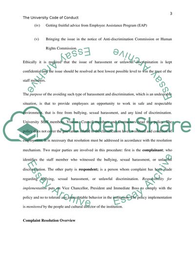 The Universitys Code of Conduct