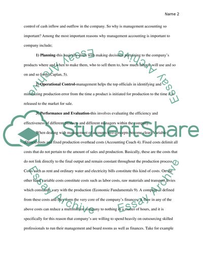 Management accounting