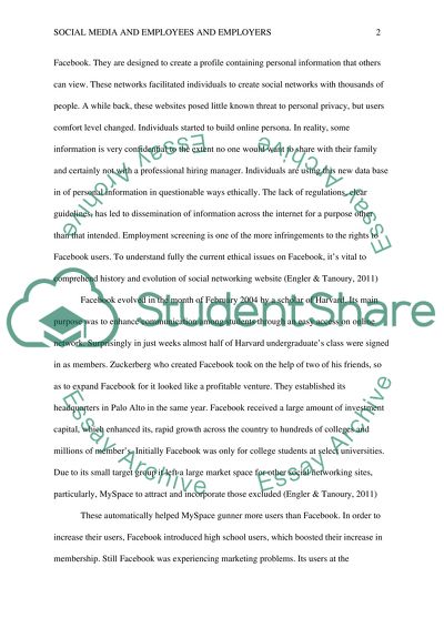 Social Media and Employees and Employers