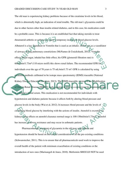 Drug Therapy for 76-Year-Old Man