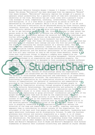 Organizational Behavior