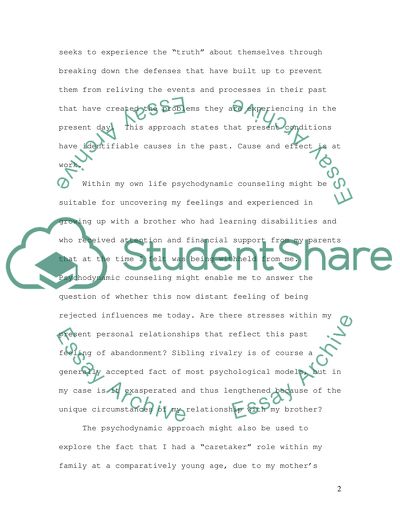 Person-Centered and Psychodynamic Counseling