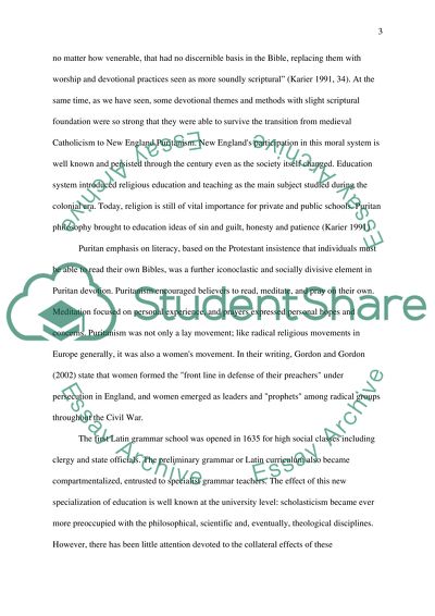 Colonial Influence on American Education Today