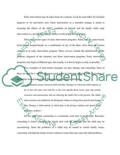 Early intervention essay 07 image