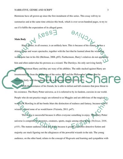Narrative, Genre, and Script in Harry Potter and the Goblet of Fire by Rowling
