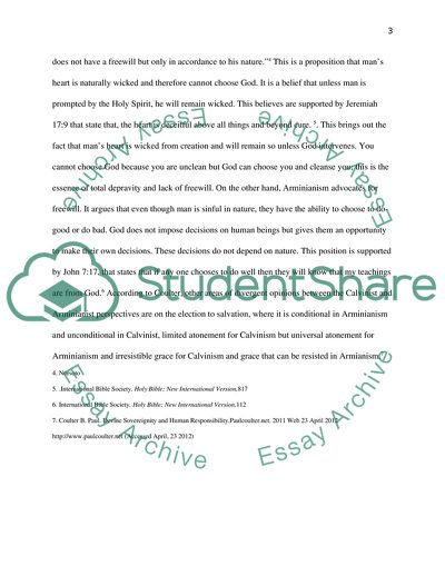 Arminian and Calvinist Views