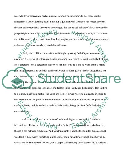 Wearing the Mask as the Way to Attain the Goal in The Great Gatsby by F. Fitzgerald