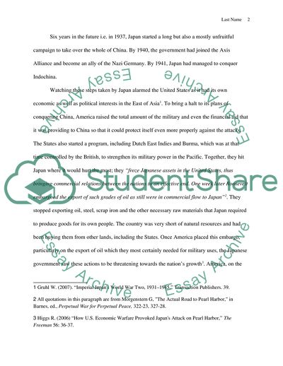 The Japanese Reasoning for the Attack on Pearl Harbor