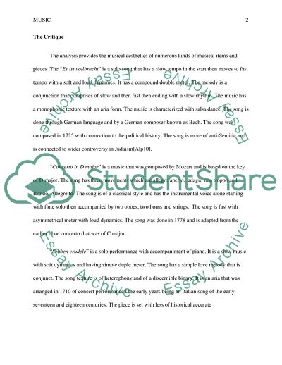 Es Ist Vollbracht Critique